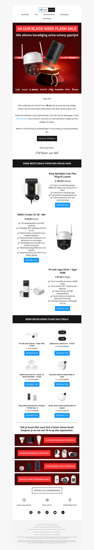 🔒 48 uur Black Week Flash Sale: Je huis slim beveiligd vóór de Sint arriveert!