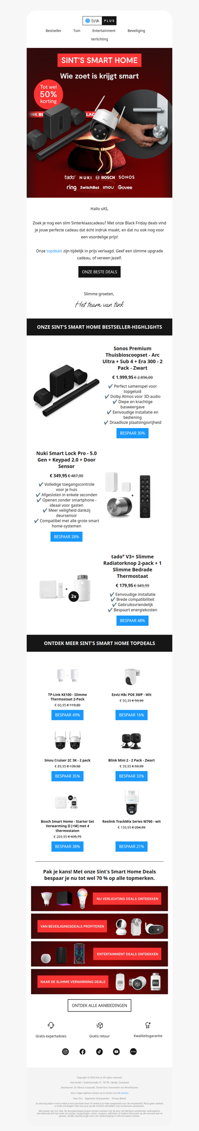 🎁 HulpSint: Dit zijn de beste Black Friday Smart Home Cadeaus