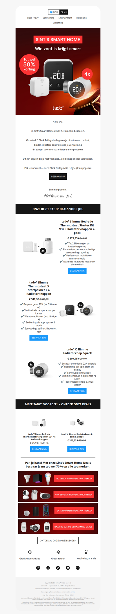 Warmte met korting: jouw tado° upgrade voor Black Friday
