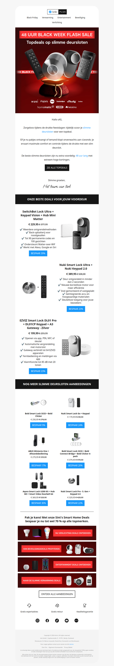 🔐48 uur Flash Sale: laat de Sint je deursloten slim maken