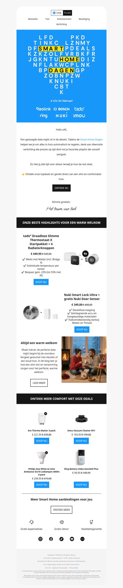 🌹Maak je date-night compleet met onze Smart Home Dagen deals!