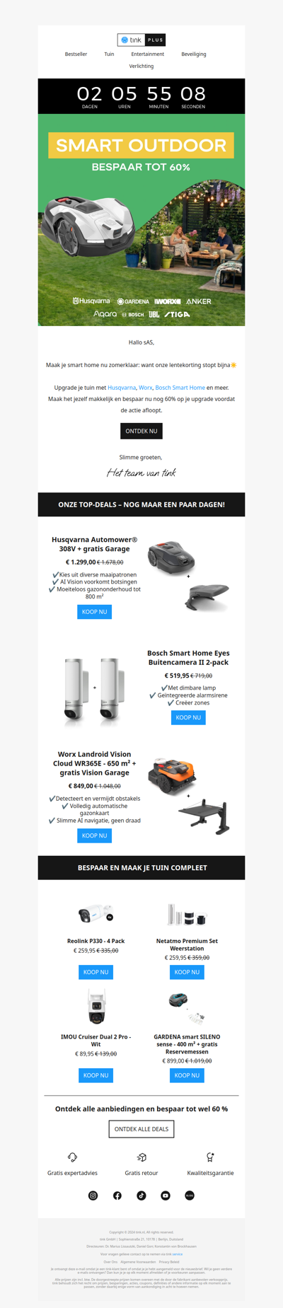 ⏳ Laatste kans! – haal nu de lente in je tuin met 60 % korting