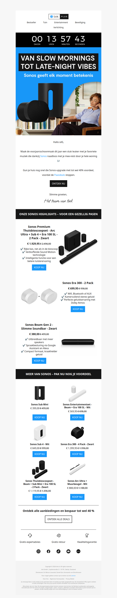 De laatste kans op een Sonos-upgrade met onze Paasdeals🎧