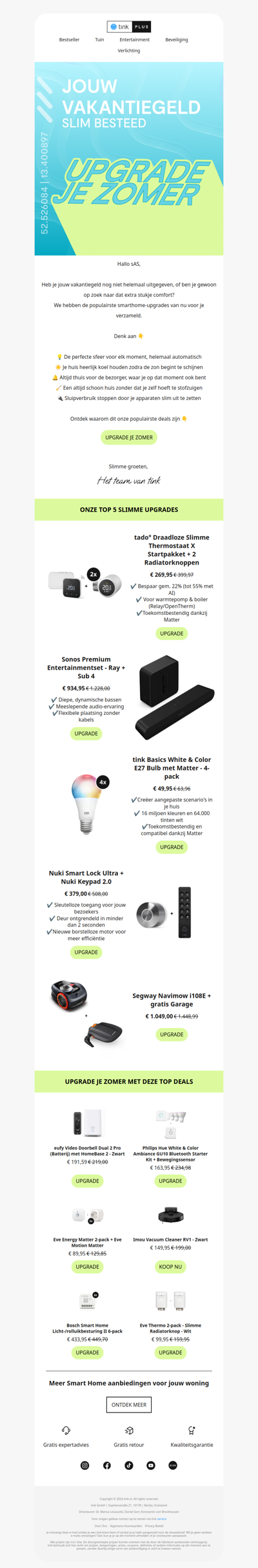 🌴 Kies voor gemak: onze meest gekozen smarthome-upgrades