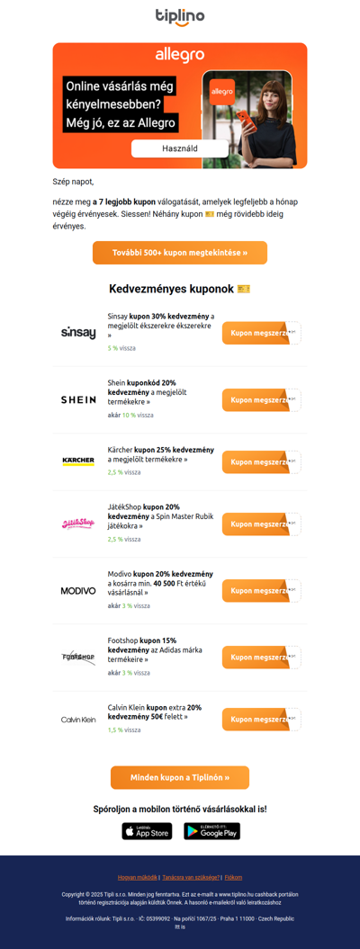 A 7️⃣ legjobb kupon 🎫