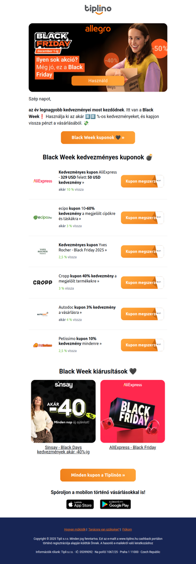 💣 Az őrült Black Week kedvezmények most kezdődtek