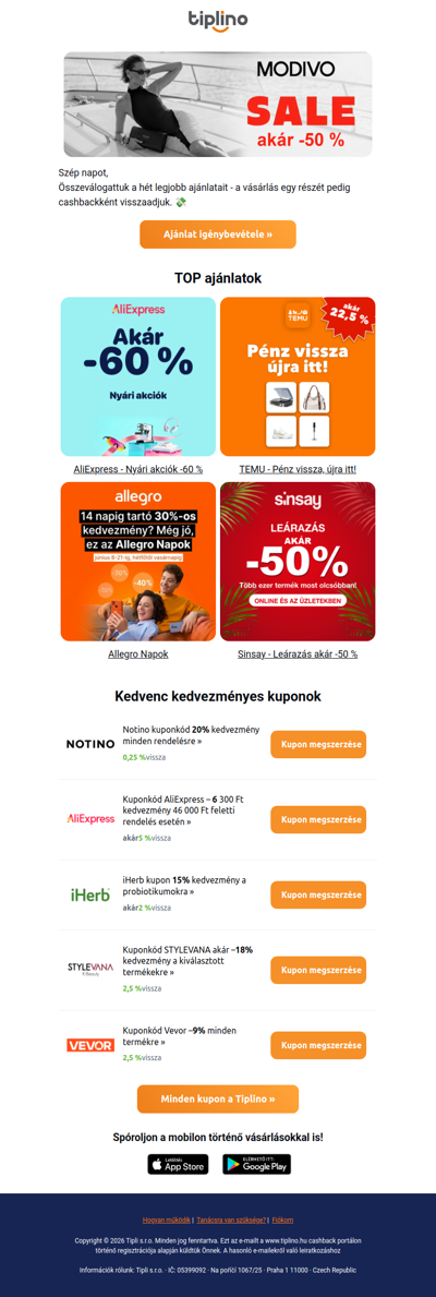 A hét ajánlatai: akár -60 % 💥