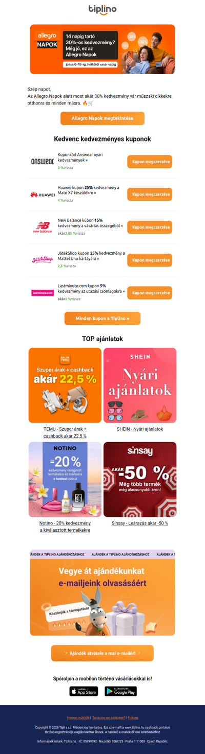 Hétvégi akciók ⚡⚡ akár -50 %