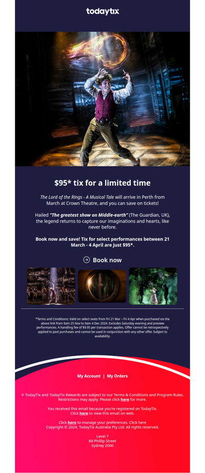 Cyber offer | Lord of the Rings - A Musical Tale