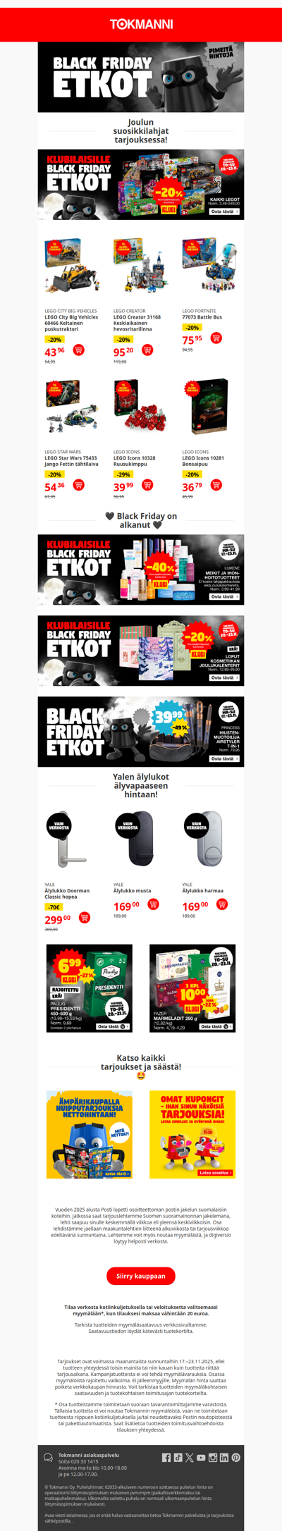 🖤 BLACK FRIDAY ETKOT nyt Tokmannilla! 🖤