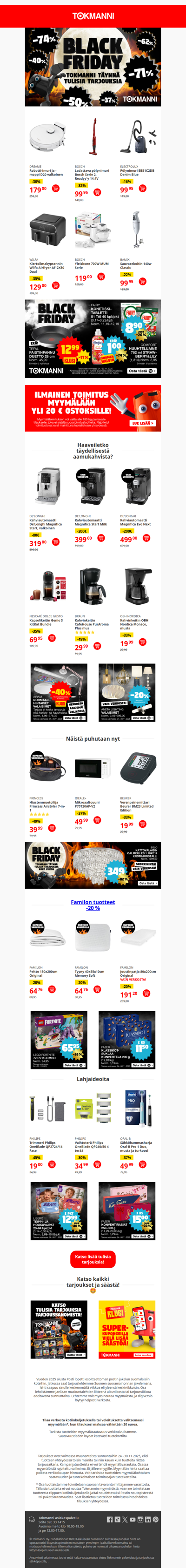 🖤 HUH, mitä BLACK FRIDAY -tarjouksia! 🔥