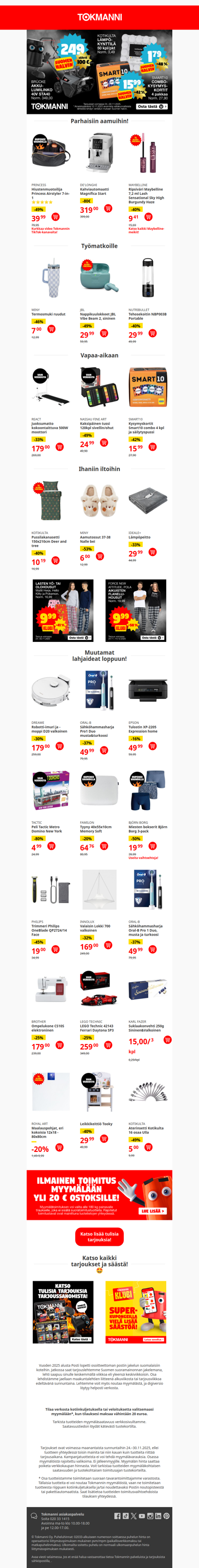 🖤 Nyt huippulöytöjä itselle tai lahjaksi!