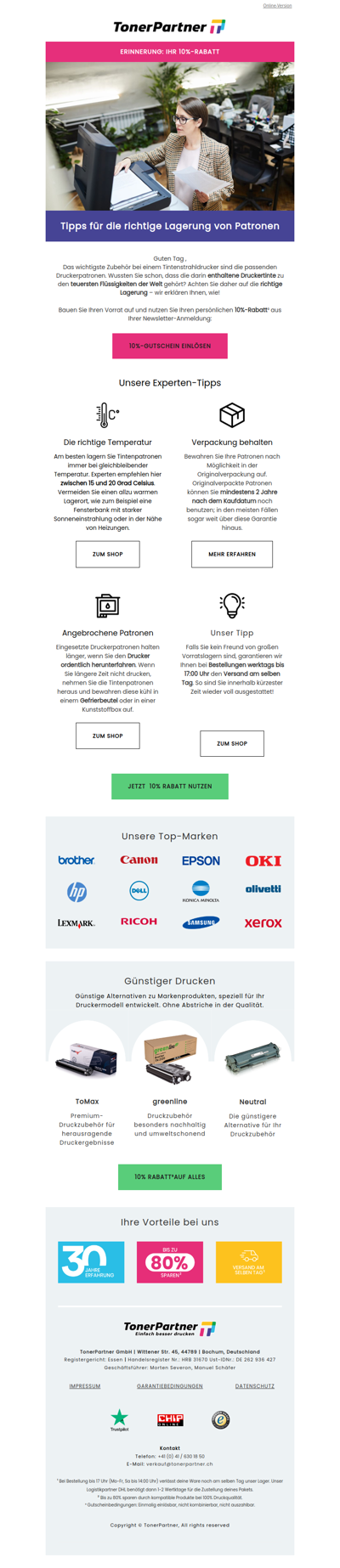 👉 So lagern Sie Ihre Patronen richtig!