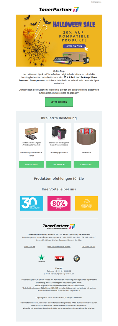 Ihr 20 % Halloween-Vorteil verschwindet in Kürze! 🧛‍♀️