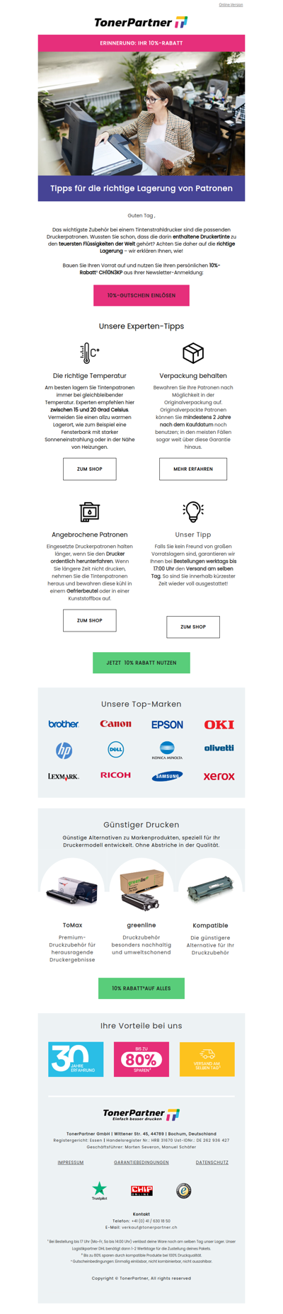 👉 So lagern Sie Ihre Patronen richtig!