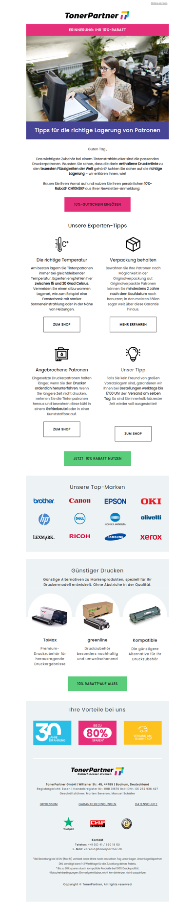 👉 So lagern Sie Ihre Patronen richtig!