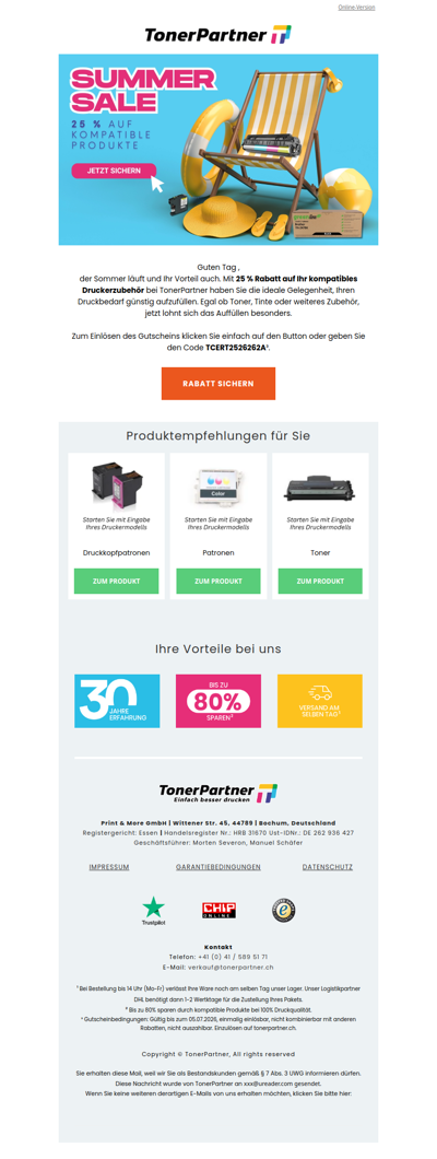 ☀️ Ihr 25 % Vorteil wartet noch