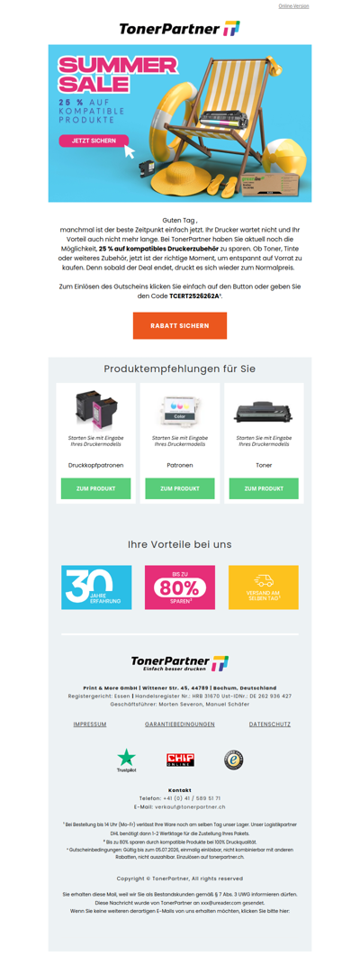 ⏰ Ihr 25 %-Vorteil endet bald