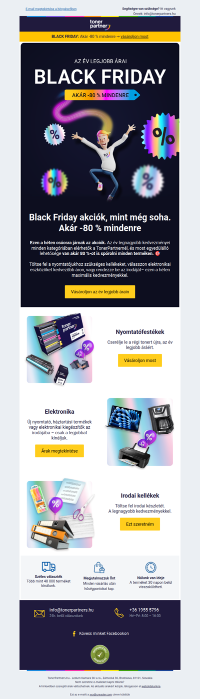 BLACK FRIDAY 🆘 🖨 Kedvezmének akár 80%-ig