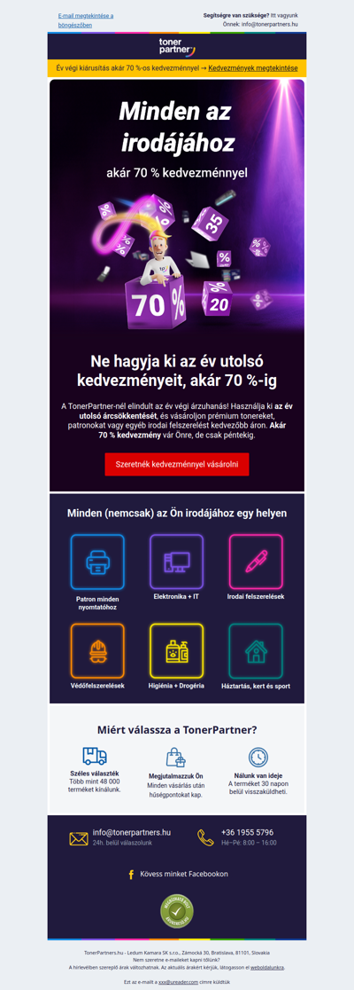 🏁 Elérkeztünk a fináléhoz! Az év végi akciók akár 70%-os kedvezménnyel