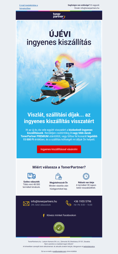 Az új évben ingyenes kiszállítással? 👀