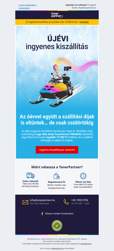 🟢 INGYENES KISZÁLLÍTÁS. Új év, még több megtakarítás