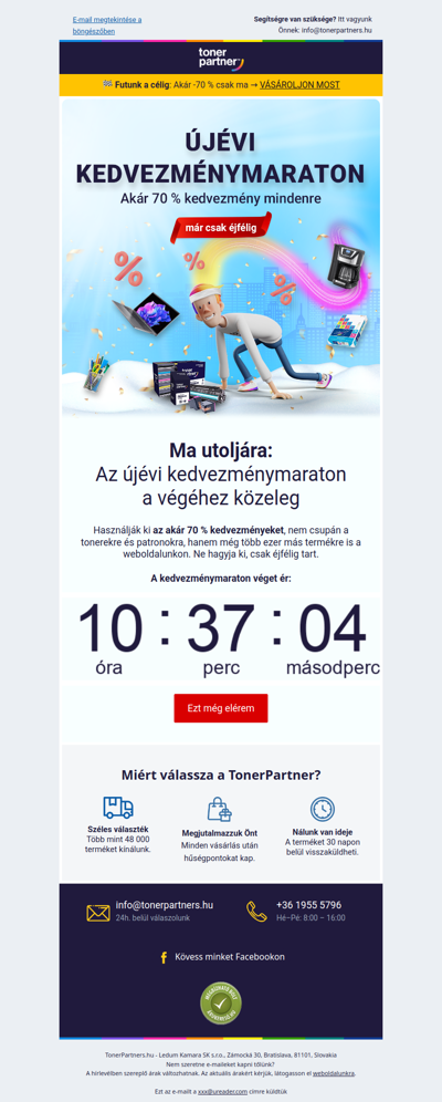 FINÁLÉ → Az újévi kedvezménymaraton véget ér