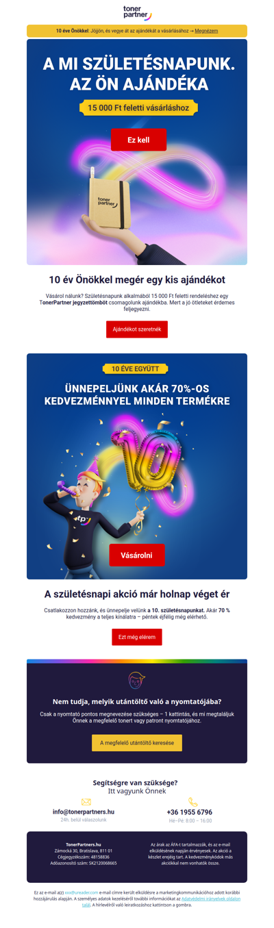 Kis ajándék a nagy ünnepléshez