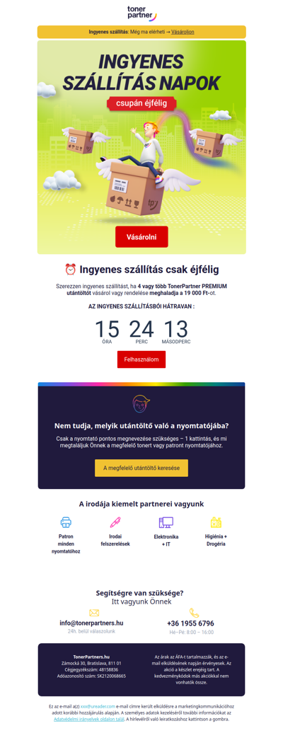 CSAK MA 🚨 Ingyenes szállítás már...