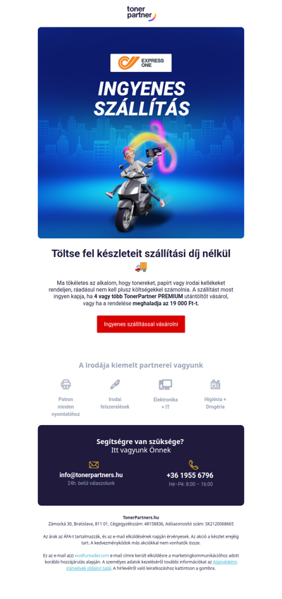 Szállítási díj? Ma nem ❌