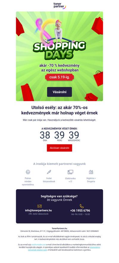 ⚠️ Utolsó esély: a Shopping Days véget ér...