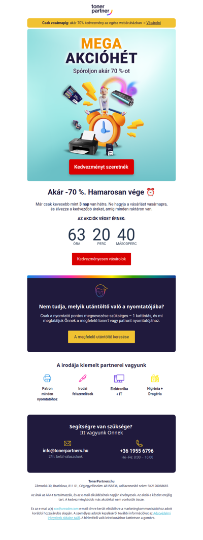 Ne hagyja a vásárlást vasárnapra ⏰