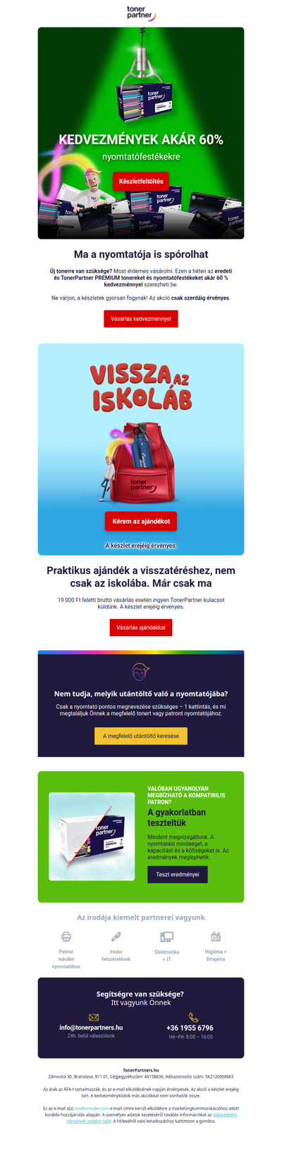 Akár -60 % a nyomtatókellékekre 👇 Szeretne spórolni?