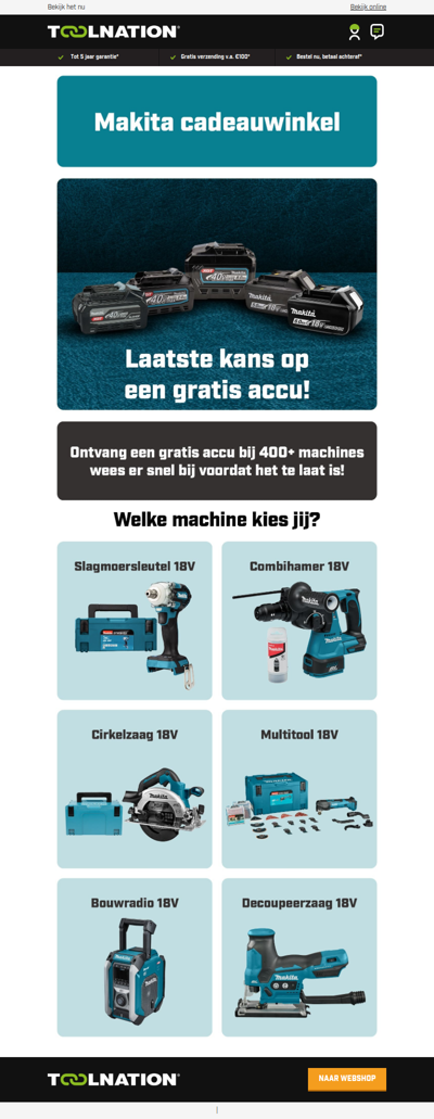 ⏳ Laatste kans: Scoor je gratis Makita accu!* 🔋