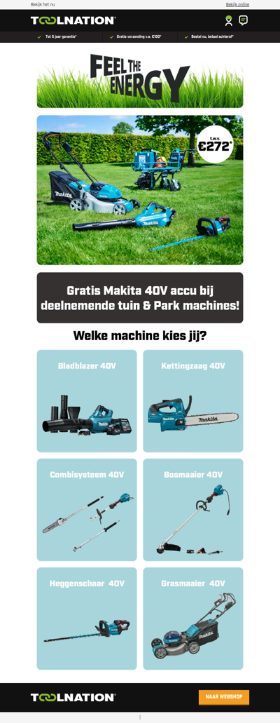 🔋 Power voor je tuin! Scoor nu je gratis Makita 40V accu!*