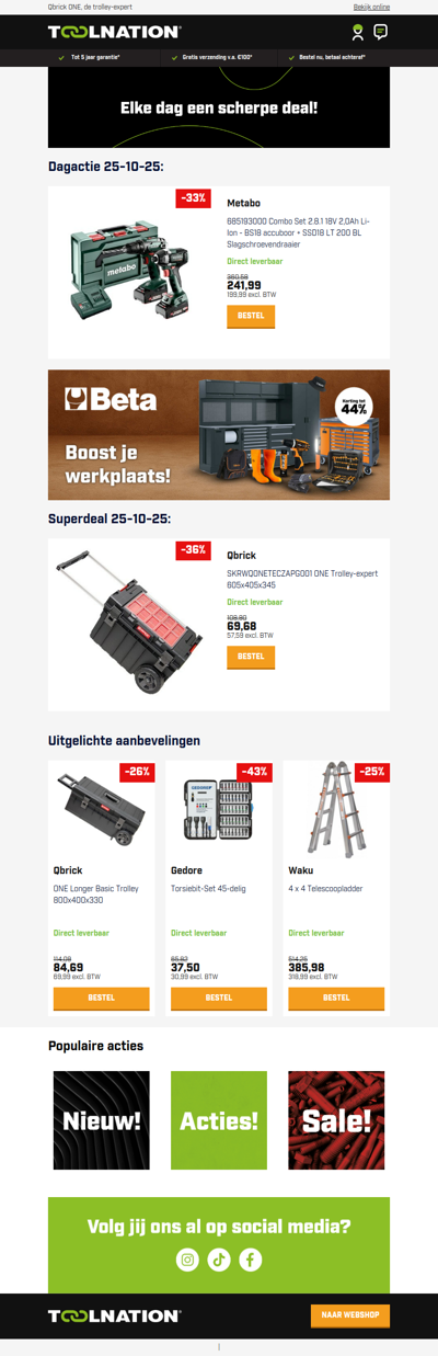 🔥 Pak je voordeel: Metabo 18V Combo Set nu extra scherp geprijsd!