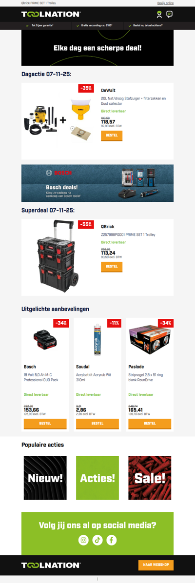🟡 DeWalt Power Deal: 20L Stofzuiger + extra’s!