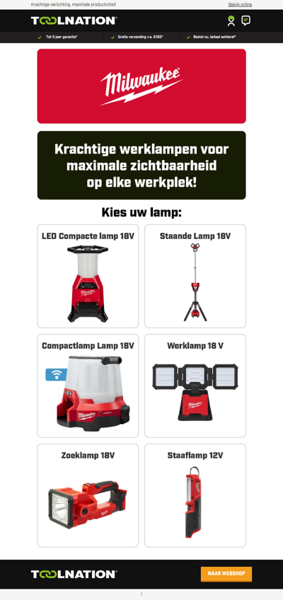 💡 Milwaukee bouwlampen: meer licht, meer power!