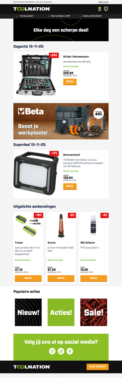 Compleet & mobiel: Brüder Mannesmann gereedschaptrolley!