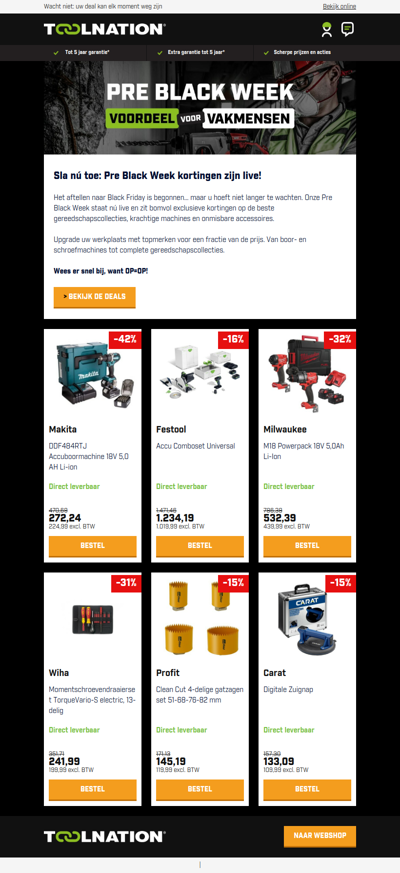 💥 Pre Black Week is gestart: Scoor uw deals vóór de rest!