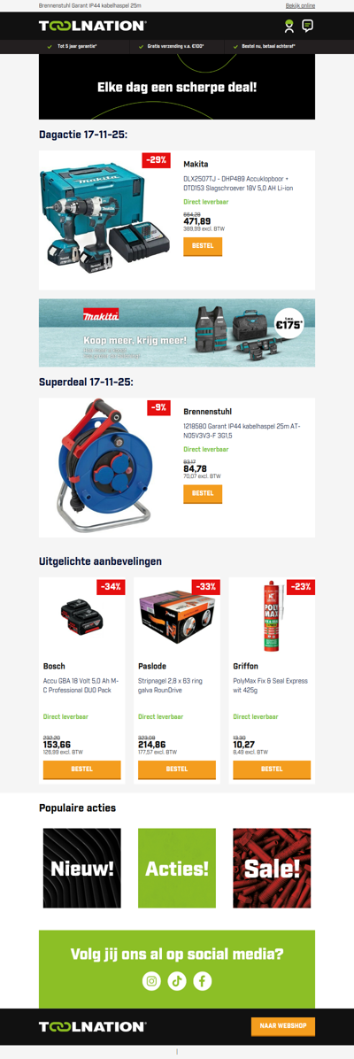 🧰 Compact & krachtig – Makita 18V in Mbox!