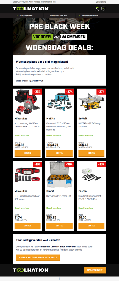 🚀 De woensdag Pre Black Week deals zijn nu beschikbaar!