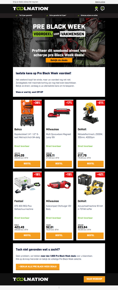 ⏳ Laatste dag om Pre Black Week deals te scoren!