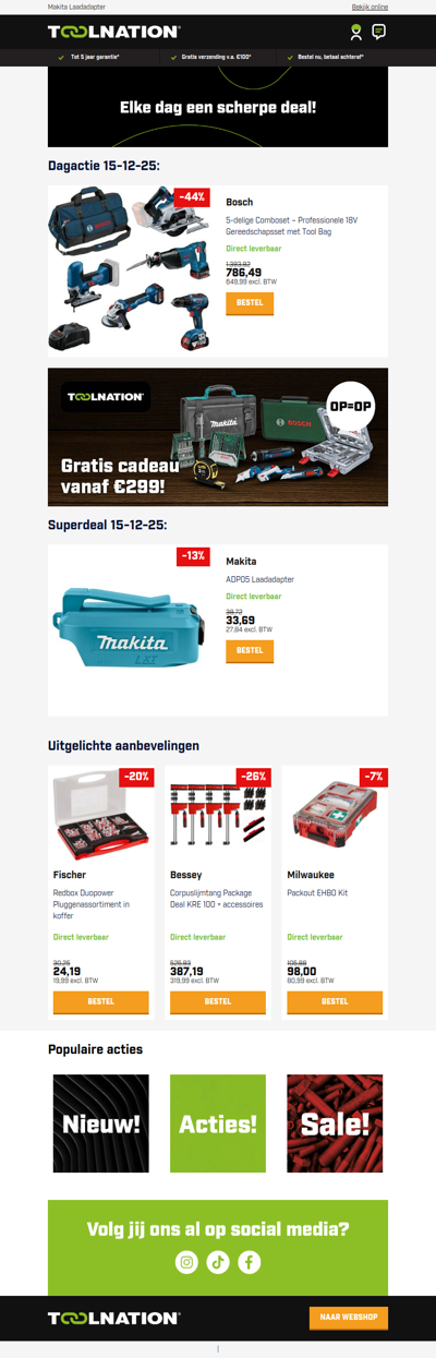 Bosch: 🔋 5x 18V machines. 1 tas. Onverslaanbaar