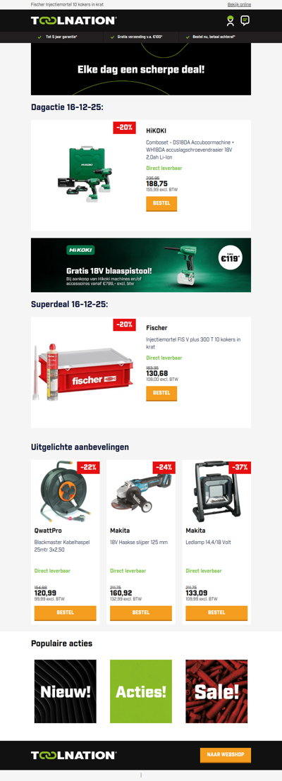 ⚡ Comboset Hikoki 18V: maximale power, één set