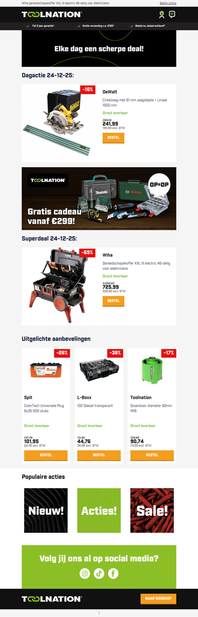 🪚 DeWalt cirkelzaag met 61 mm zaagdiepte + liniaal 1500 mm