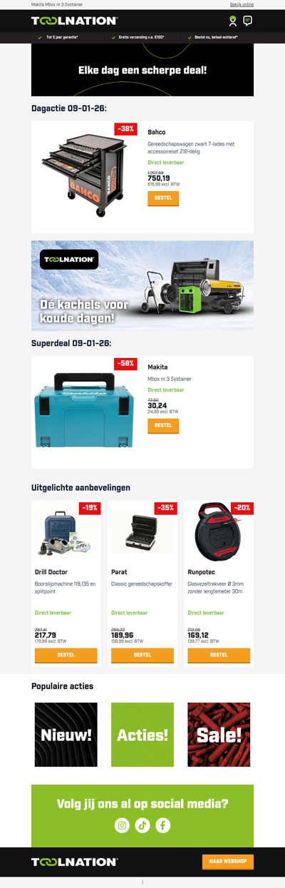 🧰 Bahco gereedschapswagen + 216-delige set!