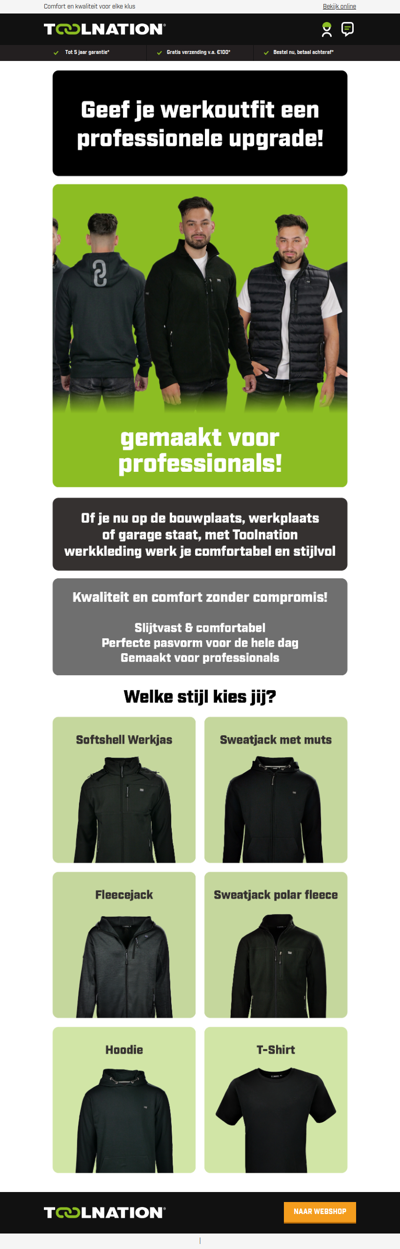 ❄️ Blijf warm tijdens elke klus met Toolnation kleding!
