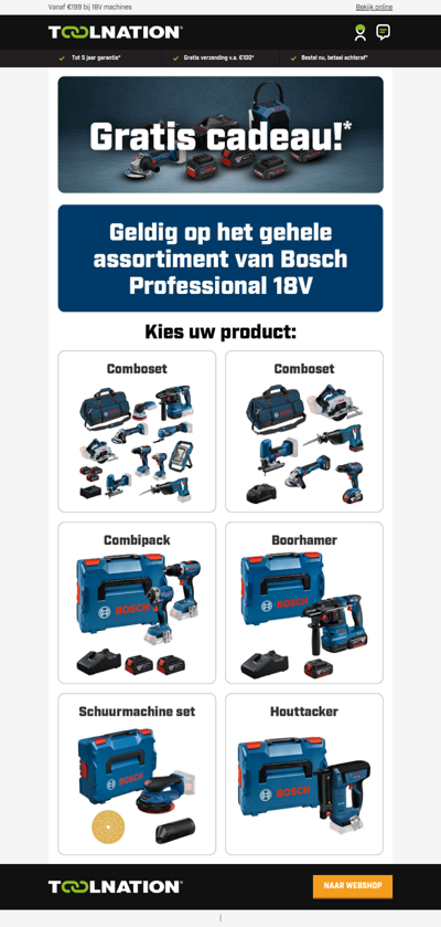 🎁 Bosch Pro actie: koop & ontvang gratis extra’s!