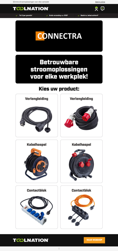 🔌 Altijd stroom bij de hand met Connectra!